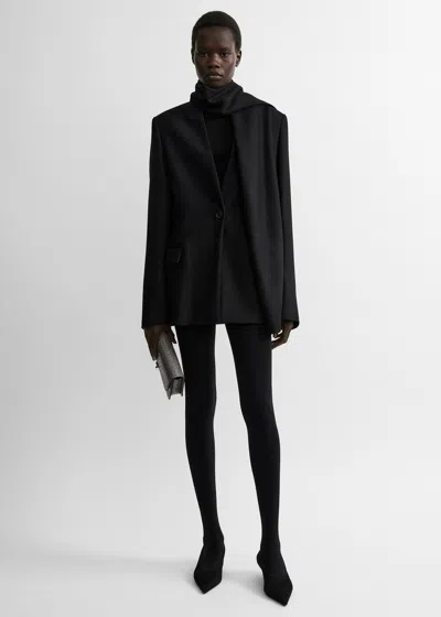 Totême Scarf Lapel Blazer Black