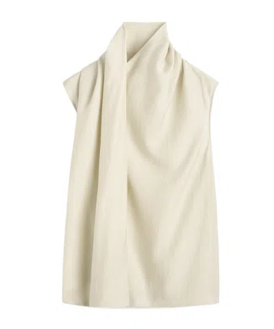 Totême Scarf Neck Asymmetric Blouse In Neutral