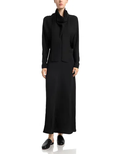 Totême Scarf Neck Slouch Waist Dress In Black