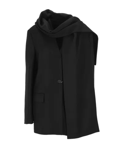 TOTÊME TOTÊME SINGLE-BREASTED SCARF DETAILED BLAZER