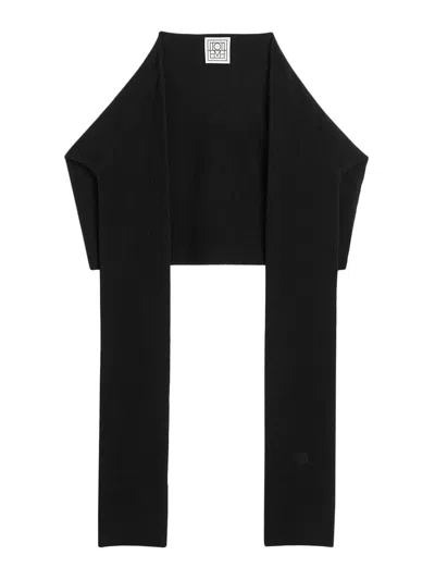 Totême Scarf With Sleeves In Black