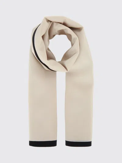 Totême Toteme Centered Monogram Silk Scarf In Black