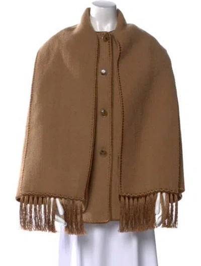 Pre-owned Totême Scarf Wool Jacket In Brown