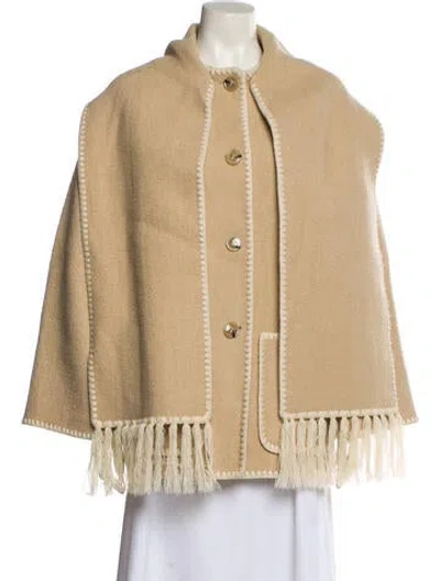 Pre-owned Totême Scarf Wool Jacket In Neutral