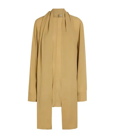 Totême Scarf Woven Blouse In Nude