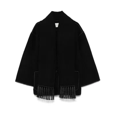 Totême Scarf-detail Coat In Black