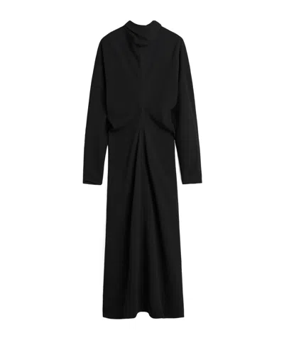 Totême Dress With A Scarf Neckline And A Blouse-style Waist In Multi