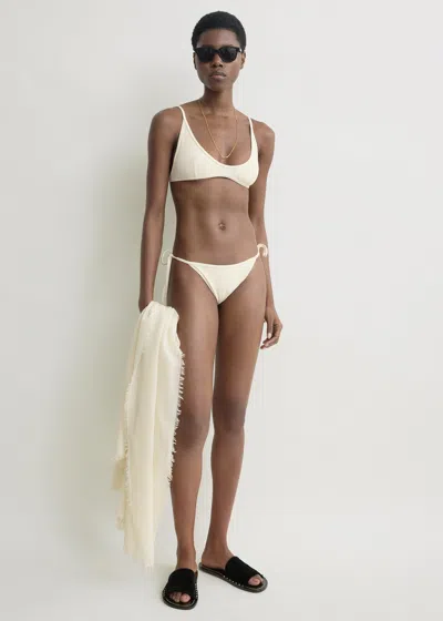 Totême Scoop Bikini Top Ecru In Sand