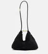 Totême Scoop Mini Leather Clutch In Black