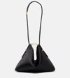 Totême Scoop Mini Satin Shoulder Bag In Black
