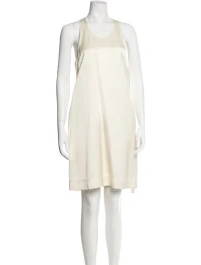 Pre-owned Totême Scoop Neck Knee-length Dress In Neutral