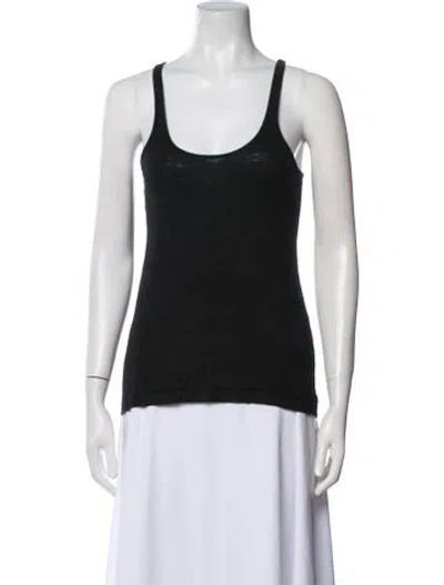 Pre-owned Totême Scoop Neck Linen Tank Top Linen Top In Black