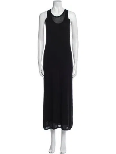Pre-owned Totême Scoop Neck Long Dress In Black