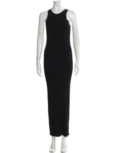 Pre-owned Totême Scoop Neck Long Dress In Black