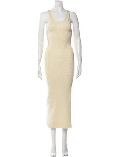 Pre-owned Totême Scoop Neck Long Dress In Neutrals