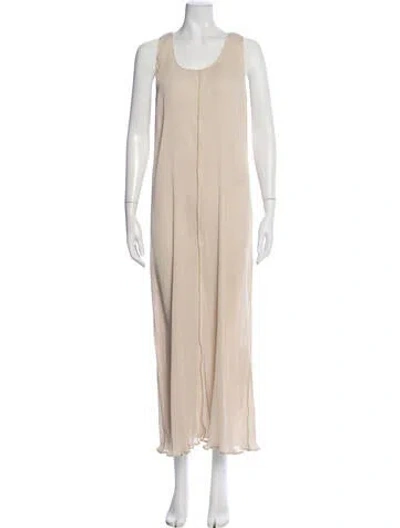 Pre-owned Totême Scoop Neck Long Dress W/ Tags In Neutral