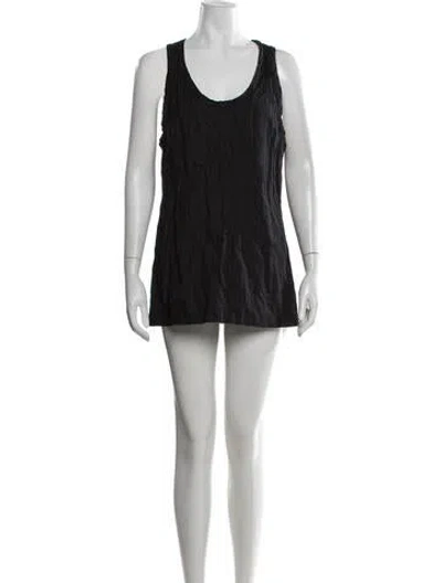 Pre-owned Totême Scoop Neck Mini Dress In Black