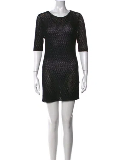 Pre-owned Totême Scoop Neck Mini Dress In Black
