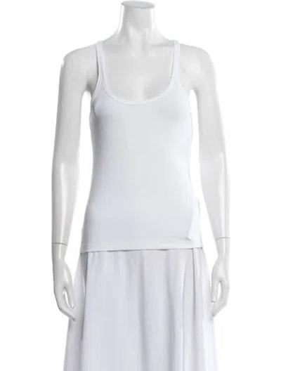 Pre-owned Totême Scoop Neck Rib Tank Scoop Neck Top W/ Tags In White