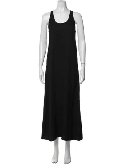 Pre-owned Totême Scoop Neck Sable Dress Long Dress In Black