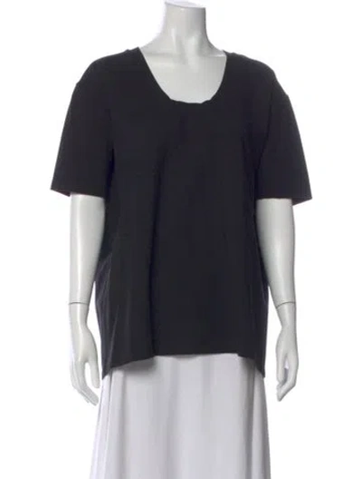 Pre-owned Totême Scoop Neck Short Sleeve T-shirt In Black