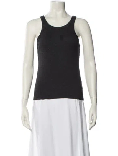Pre-owned Totême Scoop Neck Sleeveless Top In Gray