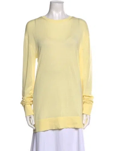 Pre-owned Totême Scoop Neck Sweater In Yellow