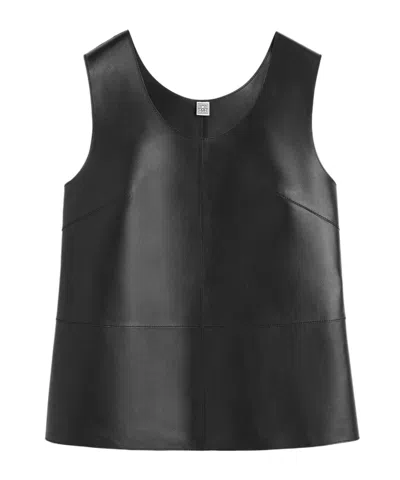 Totême Scoop-neck Top In Black