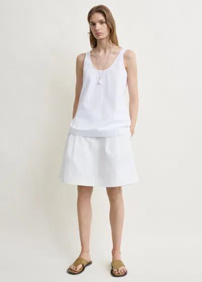 Totême Scoop Poplin Tank White