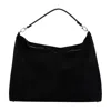 Totême Bevel Suede Shoulder Bag In Black