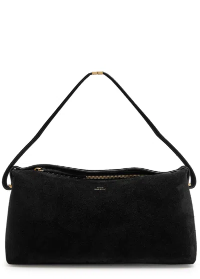 Totême Toteme Scoop Suede Clutch In Black