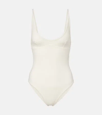Totême Scoop Swimsuit In White