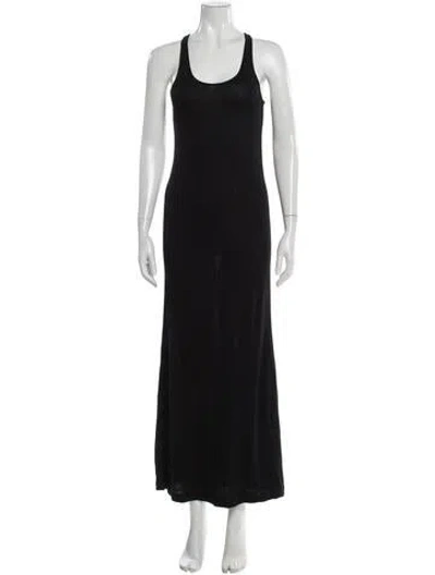 Pre-owned Totême Scoop-neck Jersey Dress Long Dress In Gray