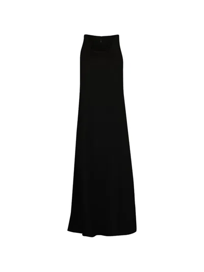 Totême Scoop-neck Maxi Dress In Black