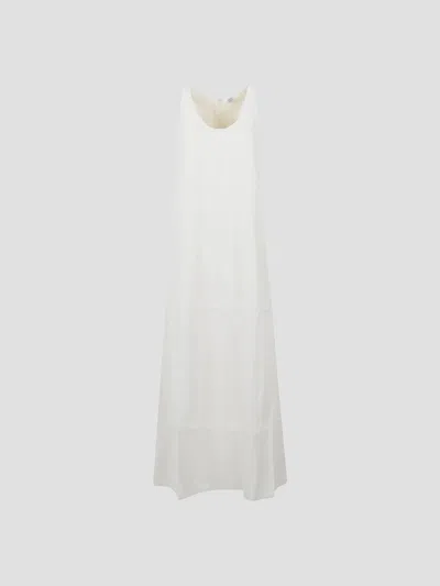 Totême Toteme Scoop-neck Midi Dress In Brown