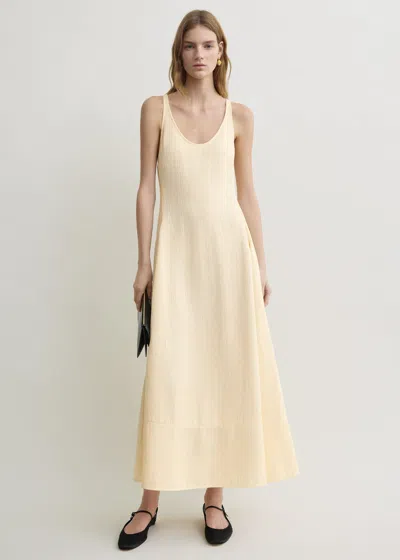 Totême Sculpted Cotton Dress Ecru In Neutral