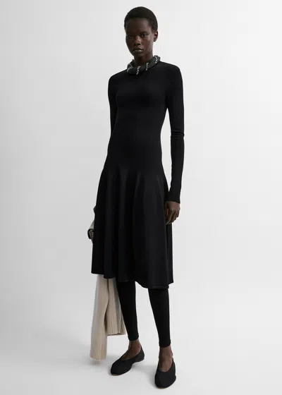 Totême Sculpted Knit Dress Black Petite