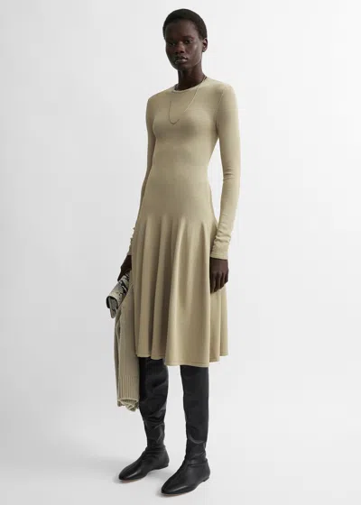 Totême Sculpted Knit Dress Sage In Green