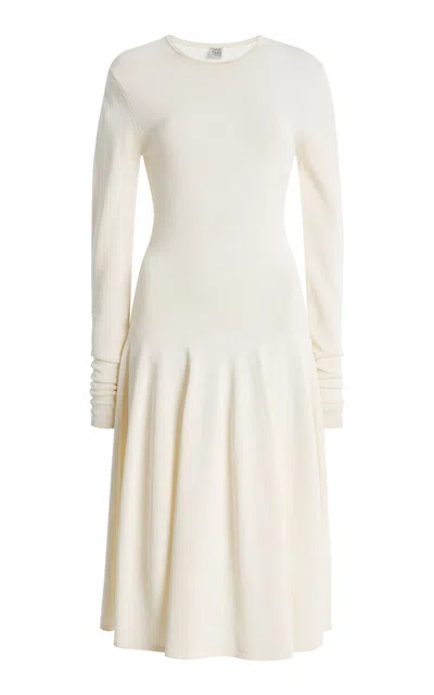 Totême Toteme Sculpted Knit Mini Dress In White
