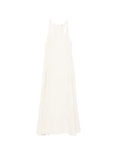 Totême Sculpted Maxi Dress In White