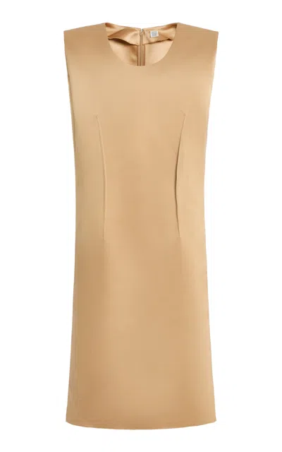 Totême Toteme Sculpted Satin Dress In Neutral