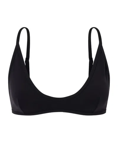 Totême Scoop Triangle Bikini Top In Black