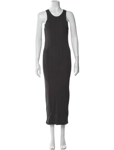 Pre-owned Totême Seamless Rib Tank Dress Long Dress In Gray