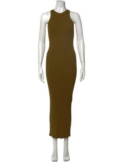 Pre-owned Totême Seamless Rib Tank Dress Long Dress In Green