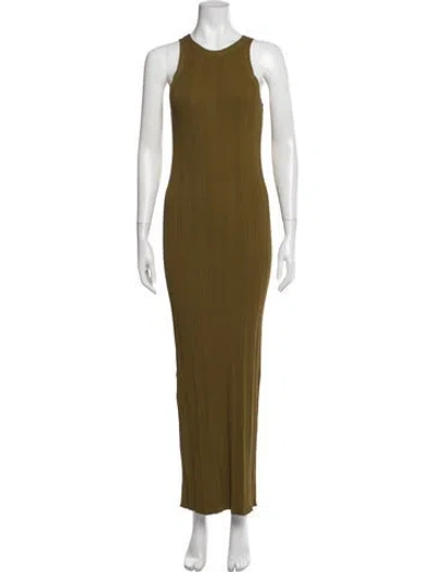 Pre-owned Totême Seamless Rib Tank Dress Long Dress In Green