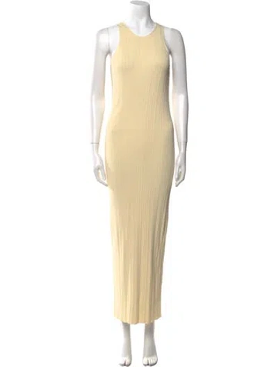 Pre-owned Totême Seamless Rib Tank Dress Long Dress In Yellow