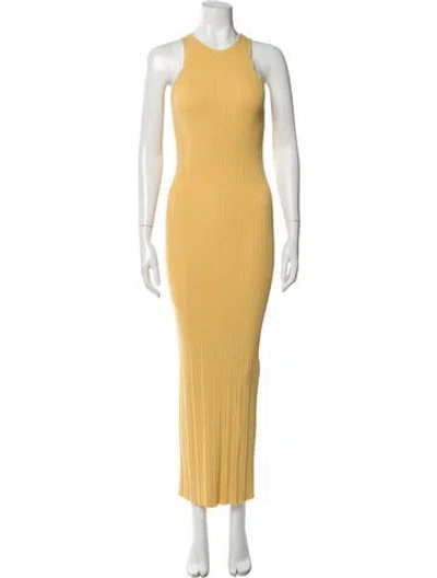 Pre-owned Totême Seamless Rib Tank Dress Long Dress In Yellow