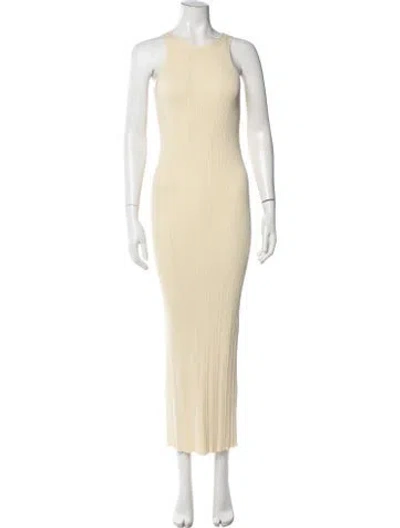 Pre-owned Totême Seamless Rib Tank Dress Long Dress In Yellow