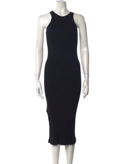 Pre-owned Totême Seamless Rib Tank Dress Midi Length Dress In Black