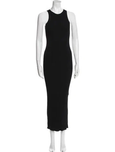 Pre-owned Totême Seamless Rib Tank Long Dress In Black